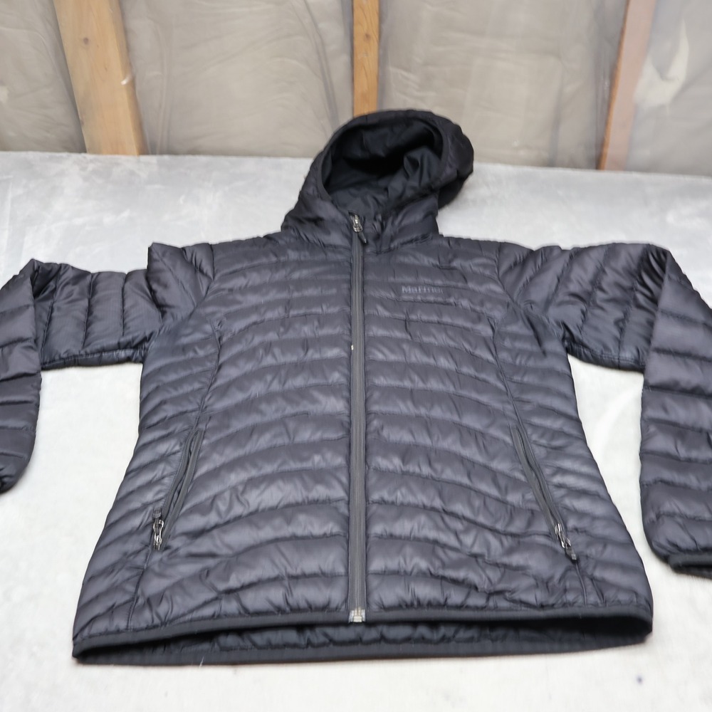 Marmot Down Jacket Womens Small Black 600 Fill‎ Insulated Light Quilted Puffer